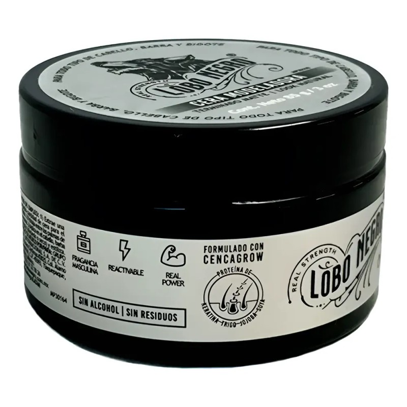 Cera Efecto Mate Cabello, Barba Y Bigote 85g Lobo Negro