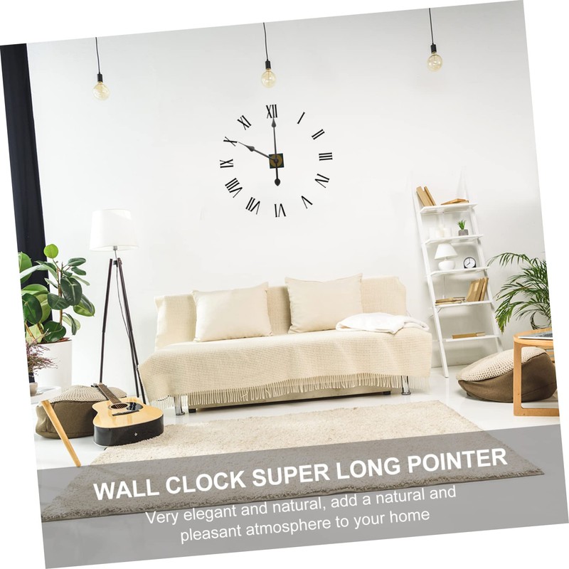 Veemoon 4pcs Wall Clock Extra Long Hands Extra Long Clock