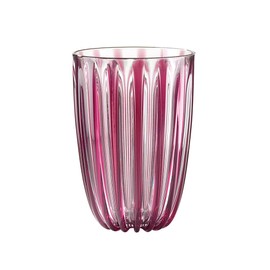 Guzzini Dolcevita Purple Tumbler, Set of 4 Drinkware Modern (Bio-Based) Plastic Amethyst Tumblers, Outdoor Indoor Entertainment Family Friends Gathering