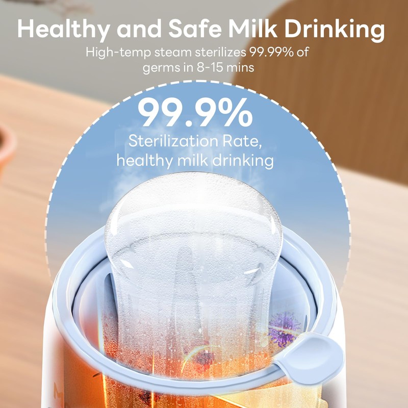 Baby Bottle Warmer, 8-in-1 Fast Bottle Warmer for Breastmilk and