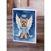 Caroline's Treasures Yorkshire Terrier My Angel Greeting Cards Pack of