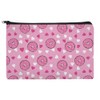 Cute Chocolate Valentine Donut Pink Hearts Makeup Cosmetic Bag Organizer