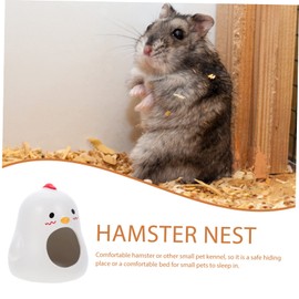 ORFOFE Summer Small Hamster Ceramic Hideout Bed Guinea Pig House for Sleeping Resting Cute Animal Shape Safe Durable Design for Small Pets for Hamsters Guinea Pigs