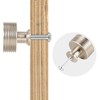 TRIXES 4PK Matte Silver Drawer Knobs - Decorative Cabinet Drawers