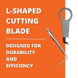 Fein L-Shaped Cutting Blade for Precision Work - Serrated Design for Smooth, Clean Cuts on Cordless MultiMaster Tools, 1-1/2" Blade Length, 2-Pack - 63903209014