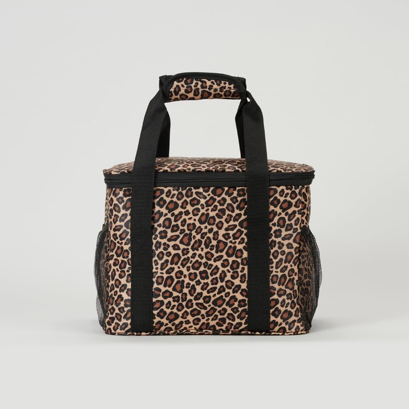 JPJYE Insulated Lunch Bag, Leopard Print Design, 30 x 21