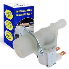Inlet Valve for Washing Machine with 1 Outlet at an Angle of 180° Has the Original Code 481981728265 481981729013 for Whirlpool 90422130 for Candy - MADE IN EU - Warranty 10 Years – MONTERAL