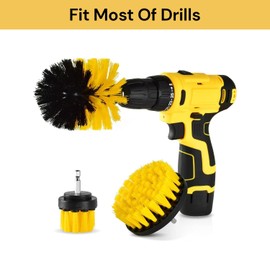 Spendeal 3 Set Drill Brush Attachment Set - Power Scrubber Brush Cleaning Kit - All Purpose Drill Brush with Extend Attachment for Bathroom Surfaces, Floor, Shower, Tile, Kitchen, Grout, Tub and Car