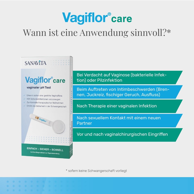 Sanavita Vagiflor Care pH Test, 3 Test Sticks: Vaginal pH