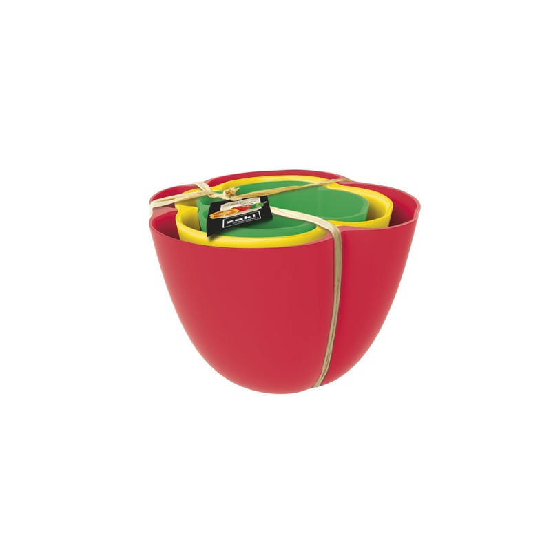 zakdesigns"Pepper" Bowl, Multi-Colour, 3-Piece