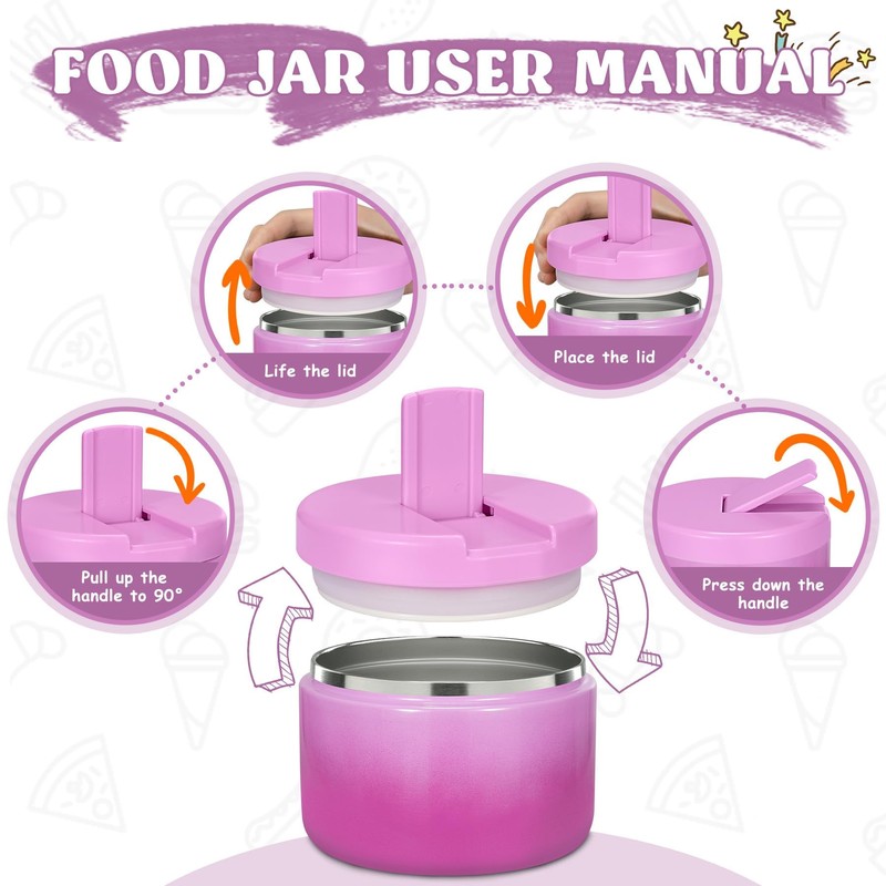 LOHASOK Kids Soup Thermo for Hot Food Insulated Vacuum Food