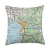 Vintage Bellingham WA Map (1966) Throw Pillow