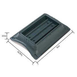 FloraCraft Plastic Floral Casket Saddle 2.5 Inch x 10.75 Inch x 15 Inch Green