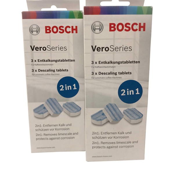 2 x Bosch VeroSeries 1 TCZ8002 Descaling Tablets for Coffee Machines
