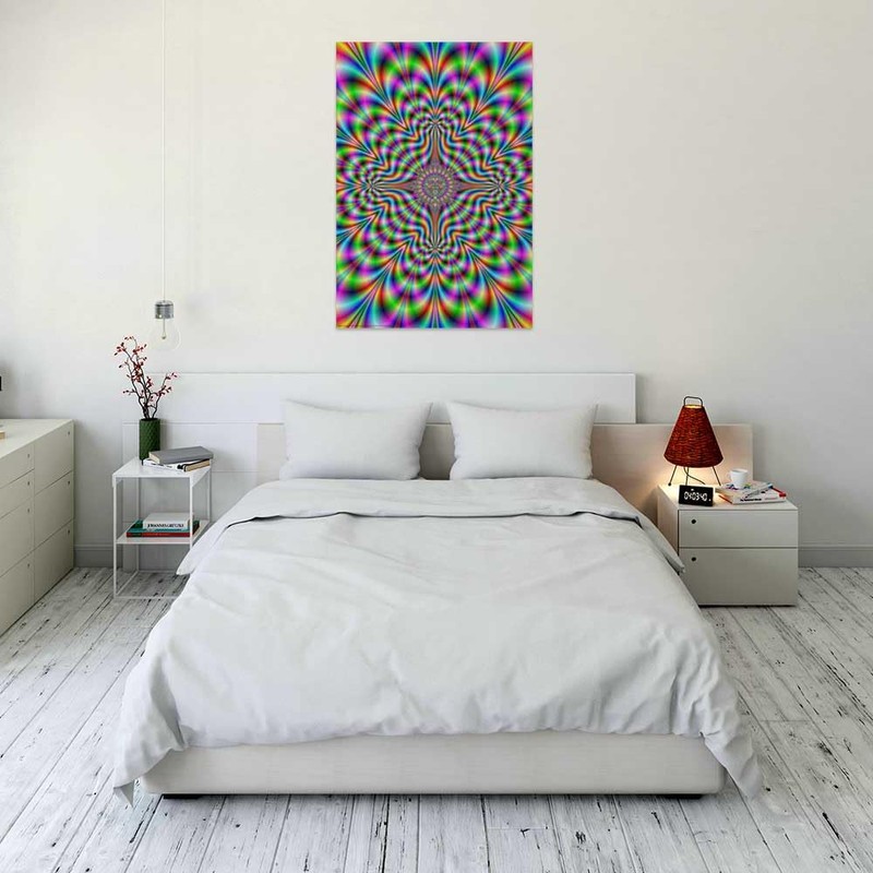 Studio B Laminated Psychodelic Pulse Poster Print, 24 by 36-Inch