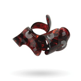 D'Addario Accessories Finger Picks for Guitar & Banjo, Medium, Celluloid Tortoiseshell, Pack de 5