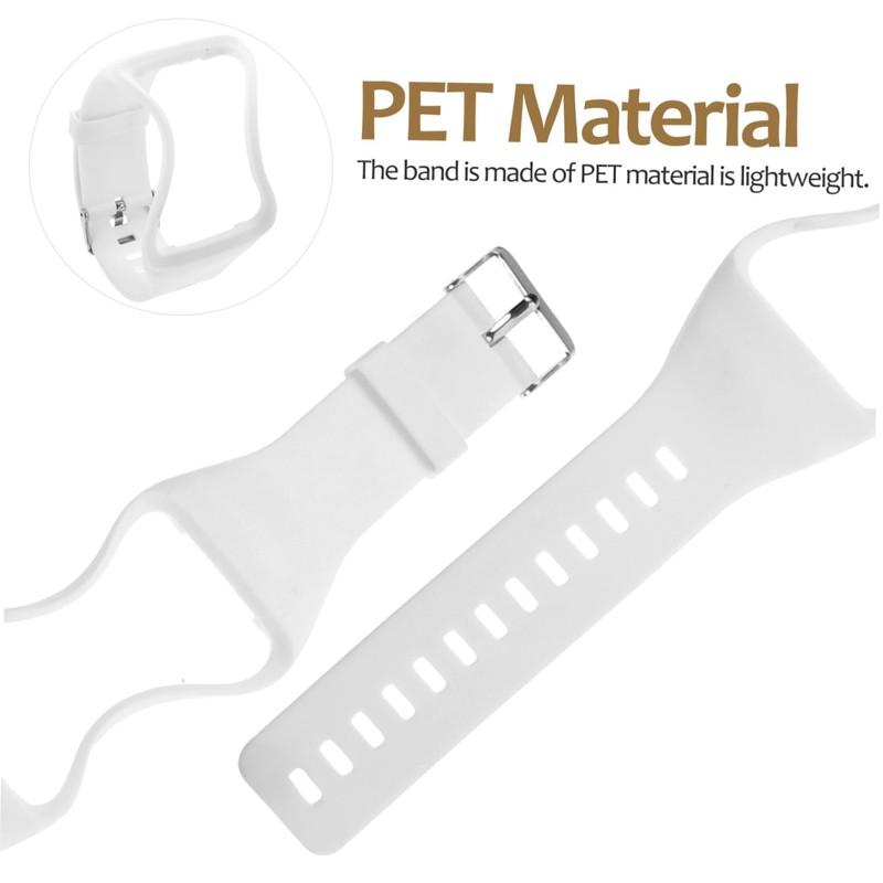 Mikinona Simple TPU Watch Band for Wear-Resistant Solid Strap for