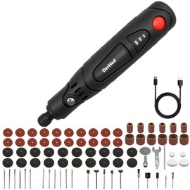 DerHed Mini Cordless Rotary Tool Kit with 82 Accessories, 3 Speeds 17000RPM and Type-C Charging Port for Polishing, Sanding, Cutting, Engraving, DIY Handicrafts Rotary Tool Kit