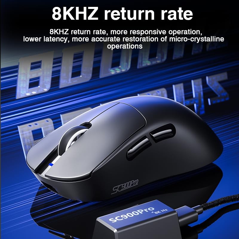 AULA SC900 Max Wireless Gaming Mouse, 30000 DPI, 750IPS, PAW3950