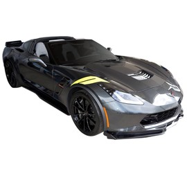 2016 2017 Corvette C7 Wide Body Grand Sport Z06 Hash Marks Decals Stripes Kit L&R - Carbon Fiber