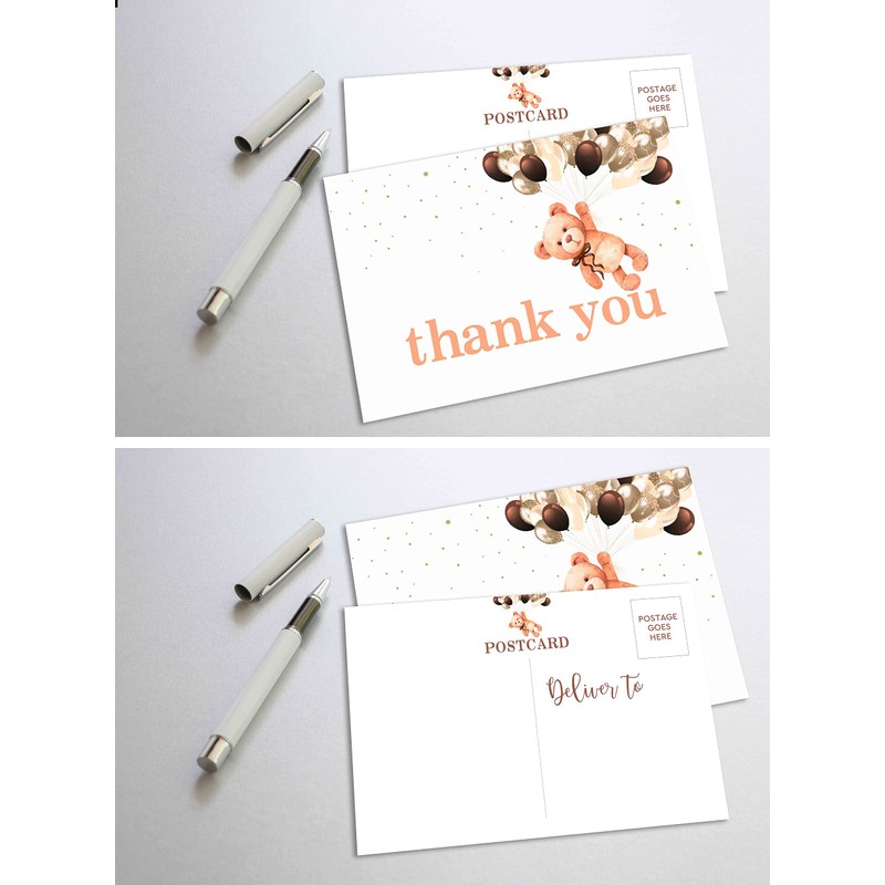 Baby Shower Thank You Postcards, Appreciation Post Cards, 25 cards