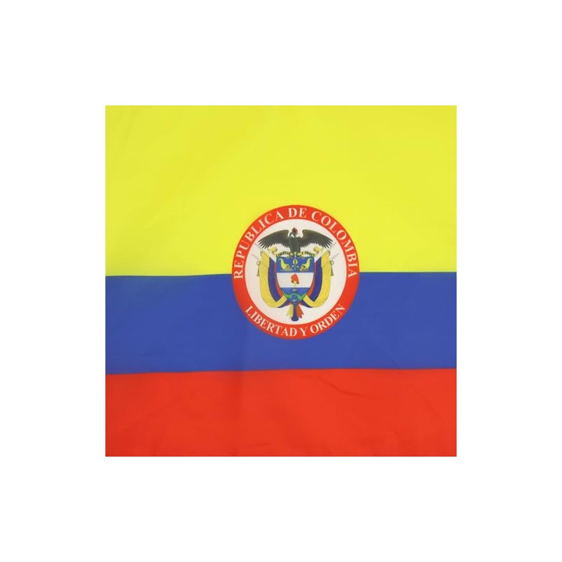 Colombia coat of arms Flag 18'' x 12'' cords -