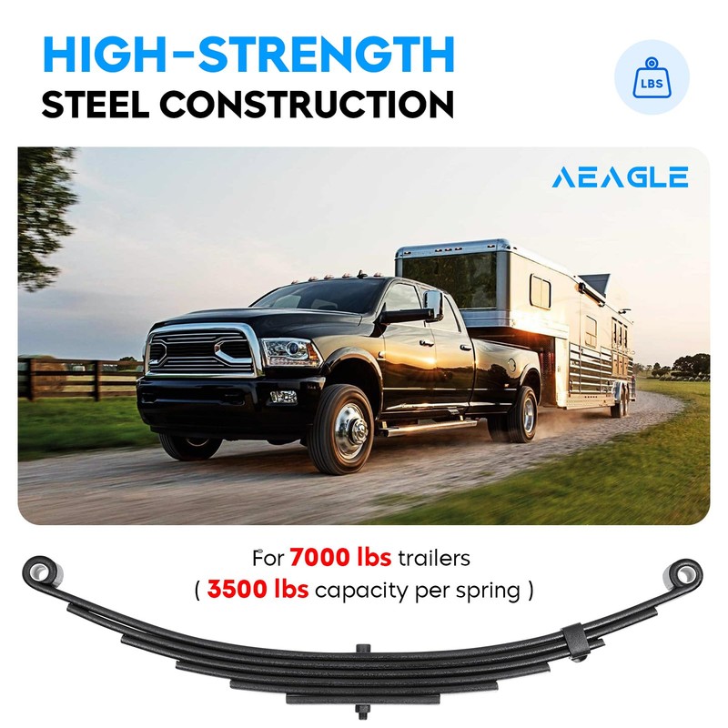 AEagle 6 Leaf Double Eye for 7000 lbs Trailer Axle