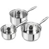MICHELANGELO Stainless Steel Saucepan Set with Lids 1QT & 2QT