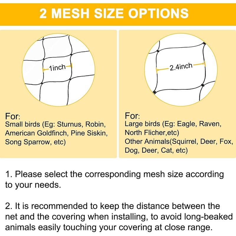 BSTPCOO Bird Nets 25'x100' with 1" Mesh Nylon Poultry Netting