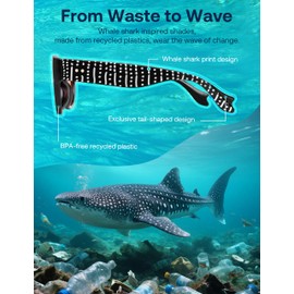 SOJOS Ocean Collection Classic Polarized Square Sunglasses for Women Men Recycled Plastic Frame Eco-Friendly UV400, Bloom, Black/Orange