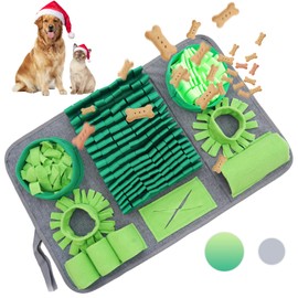 HDOELGP Pet Dogs Cats Rabbit Training Mats Smart Toys Feeding Mats Interactive Odour Rugs Ultra Durable Material 8 Training Elements Machine Washable Green