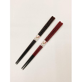 Couples Chopsticks, Dyed Carved, Dark Brown, Red, Unisex Size, Dishwasher Safe, Design, Includes Paulownia Box, Wrapping, For Parents, Parents, Husband, Couple, Dad, Dad, Mom, Dad, Mom, Dad, Mom, Dad,