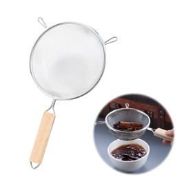 Liroyal Flour Sifter, Strainer, Flour Sifter, Colander Mesh, Sugar Flour Sieve, Baking Strainer, Fine Mesh, 304 Stainless Steel, Includes Handle, Dishwasher Safe, Rust, Corrosion Resistant, Durable,