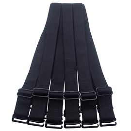 DoHope Bra Straps Replacement Adjustable 12mm 15mm 18mm 20mm Width Black White Beige (20mm Black, 3 Pairs/Pack)