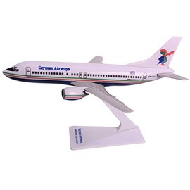 Cayman Airways 737-400 Airplane Miniature Model Plastic Snap-Fit 1:185 Part# ABO-73740G-002