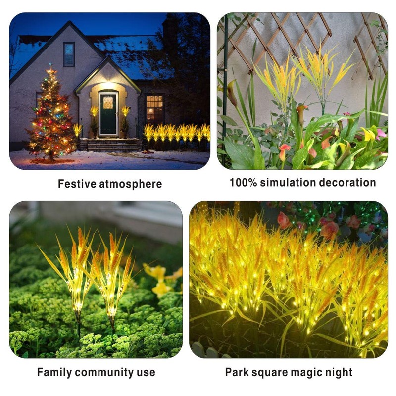 Idefair Solar Flowers Lights Outdoor, 2 Pack Solar Garden Stake