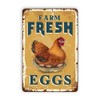 Farm Fresh Eggs Tin Signs， Restaurant Kitchen Country Home Decor