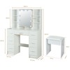 Vanity Desk with Mirror and Lights, Bedroom Makeup Desk and