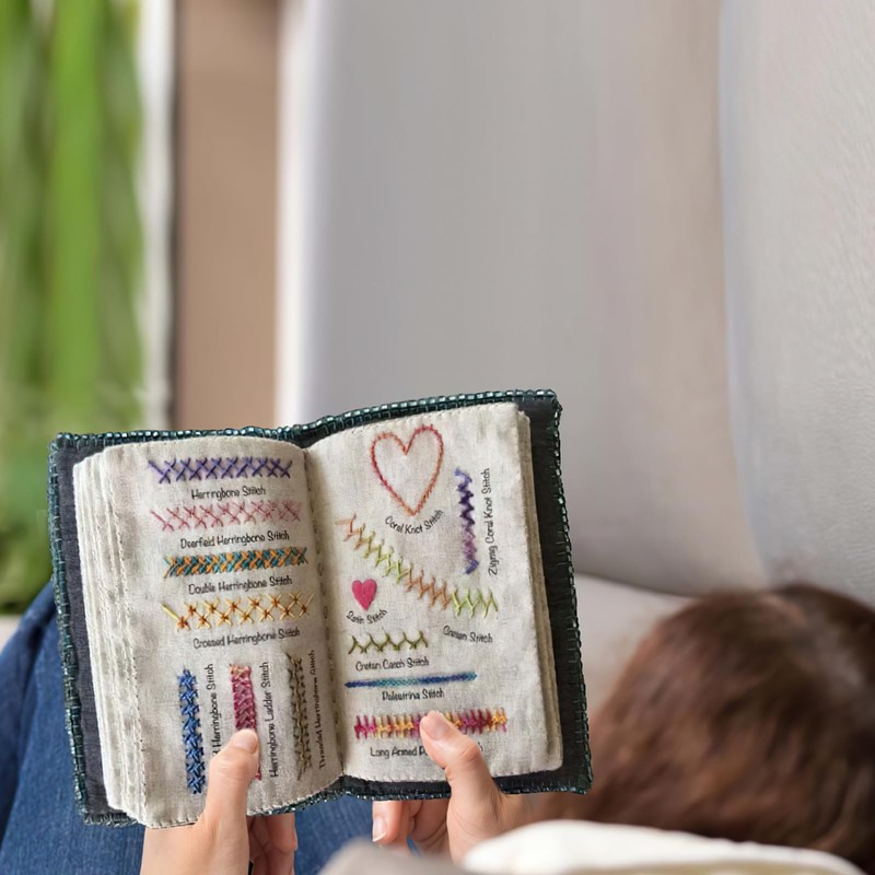 DIY Embroidery Sewing Stitch Book,Loose Leaf Needlework B-OOK,Creative Embroidery Starter