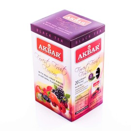 Akbar Flavoured Teas With Real Fruit Pieces - 20 Foil Tea Bags (Forest Fruit Fusion)