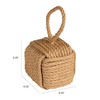 Creative Co-Op Nautical Rope Knot Decorative Cotton Door Stop, Jute
