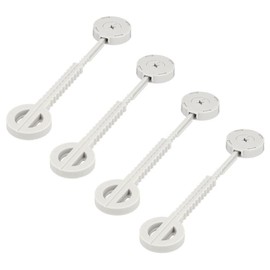 Gedotec Table Top Connector Plastic for Screwing On FIX-A-LOT One Piece | Pack of 4 - Table Connector for Screwing | Furniture Connector with Height: 9 mm | Connection Fitting for Tables and Furniture Benches