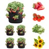 iPower 4-Pack 10 Gallon Strawberry Grow Bags, Vegetables Pots with