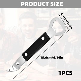 Stainless Steel Manual Bottle Opener Bottle Tin Opener Can Opener Manual Handheld Portable Magnetic Bottle Opener Dual Purpose Bottle Opener Black Can Opener Bottle Opener Manual Can Opener