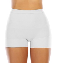FITYYU Bodysuit Shapewear Tummy Control Shaper Women Slip Shorts Thigh Slimming Technology(01# White,Small)