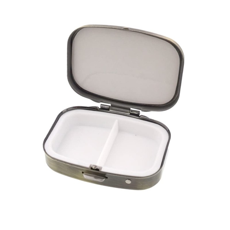 Daio Manufacturing B325-2 Square Portable 2-Compartment Accessory Case, Stainless Steel,