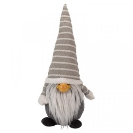 Marco Paul Christmas 38cm Grey Standing Gonk Super Furry Fabric Nordic Gonk Soft Plush Festive Indoor Christmas Ornaments Xmas Home Decoration Winter Santa Figure Ideal Christmas Decorations Indoor