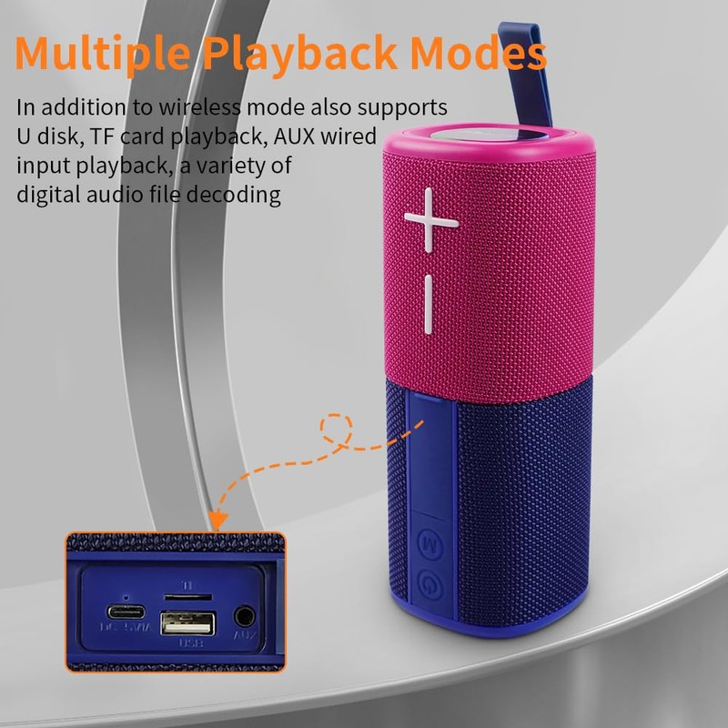 2 in 1 Magnetic Split Bluetooth Speaker, Color Blocking Waterproof