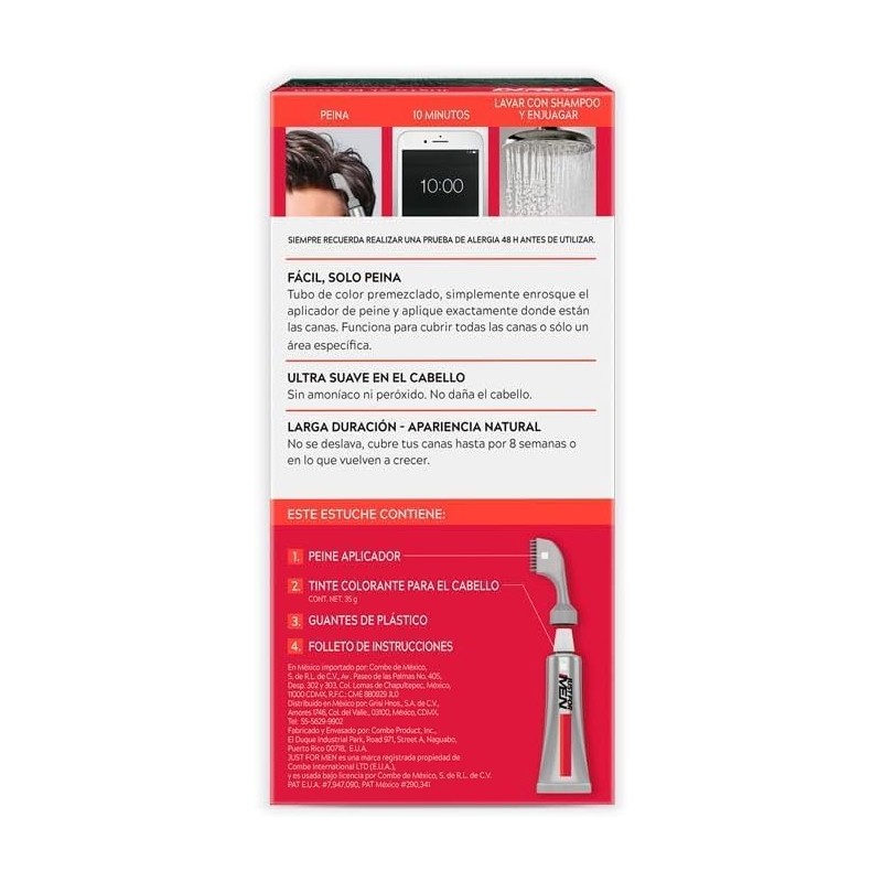 Just For Men Ultra, Tinte para Canas Castaño Oscuro U45