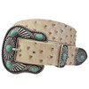AXESORIA: Ostrich Printed Belt Western Beige L/X